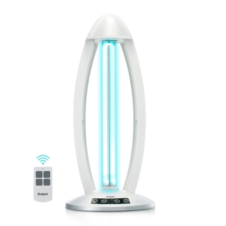 Lampa bactericida UVC 38W, temporizator, touchscreen, telecomanda, sterilizare si dezinfectare 40 mp, Cnlight