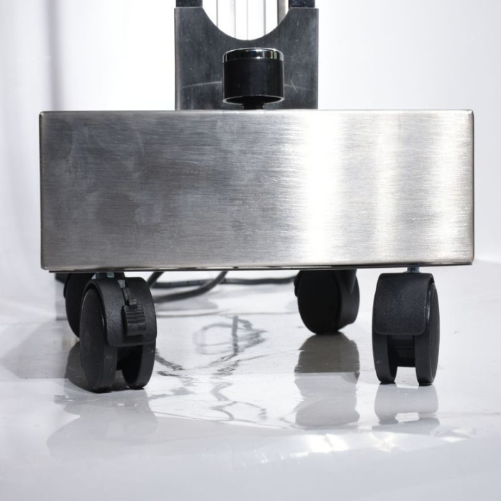 Lampa bactericida UVC 150W portabila, cu ozon, din inox, telecomanda si temporizator, 120 mp, efect germicid