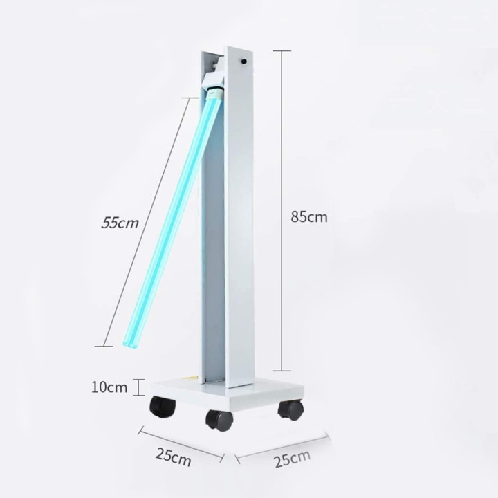 Lampa bactericida UVC 150W, portabila, cu brat mobil, timer si telecomanda, sterilizare suprafete, 120 mp