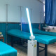 Professional UVC bactericidal lamp 100W, portable, for 85 sqm, with mobile arm, timer, remote control