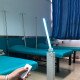 Professional UVC bactericidal lamp 100W, portable, for 85 sqm, with mobile arm, timer, remote control