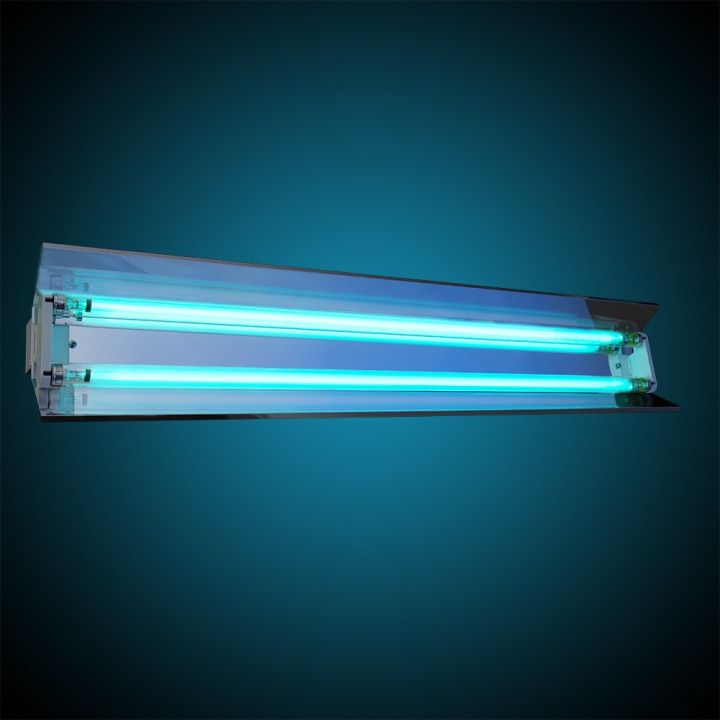 Lampa bactericida UVC orientabila cu reflector, 2x55W, pentru sterilizare, 60 mp, IP20