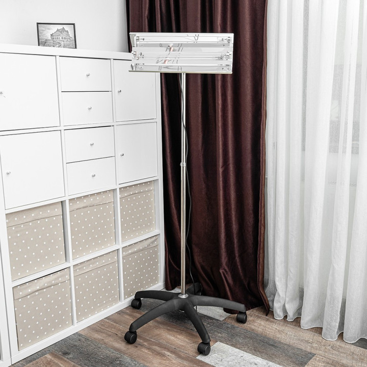 UVC 15W bactericidal lamp with stand, portable, adjustable with reflector, sterilization, height adjustable
