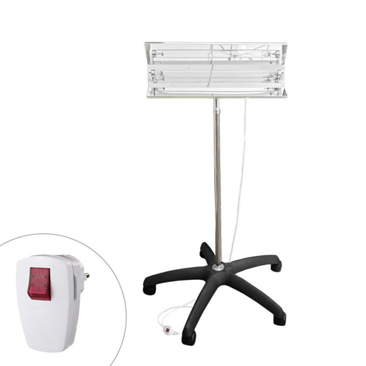 UVC 15W bactericidal lamp with stand, portable, adjustable with reflector, sterilization, height adjustable