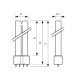 55W UVC tube for disinfection lamp, sterilization, 2G11 base, 4 pins, length 54 cm