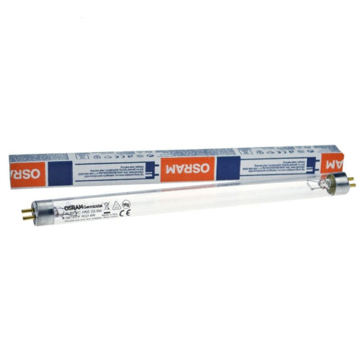 Tub bactericid UV-C 4W T5, soclu G5, 2 pini, lungime totala 15 cm