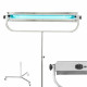 Portable germicidal UVC 55W stainless steel bactericidal lamp, wheeled stand, Phillips tube, switch
