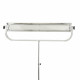 Portable germicidal UVC 55W stainless steel bactericidal lamp, wheeled stand, Phillips tube, switch