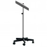 Mobil stativ for bakteriedrepende lamper, justerbar 100-160 cm, rustfritt stålstang, 5 hjul