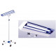 2x55W UVC bactericidal lamp with mobile support, sterilization surface 45 sqm