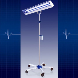 2x55W Lampada battericida UVC con supporto mobile, superficie di sterilizzazione 45 mq