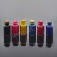Neon mürekkep mürekkep püskürtmeli yazıcılar 6 renk kümesi için