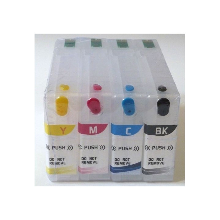 Refillable T676XL1-T676XL4 cartridges for Epson filled with UV invisible ink