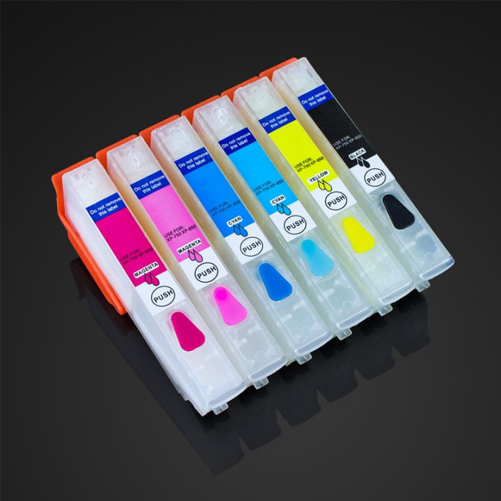 Cartuchos de tinta recarregáveis T2771-T2776 para Epson preenchido com tinta invisível de UV