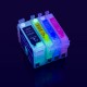 Epson cartridges T0321-T0324 filled with invisible UV ink