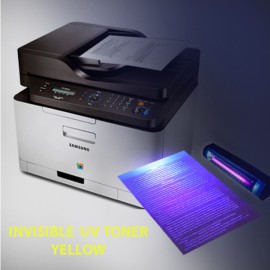 Usynlig UV toner pulver for Samsung og Lexmark monokrom, gul