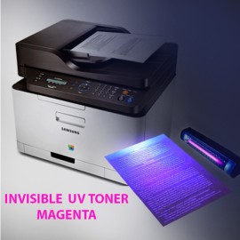 Usynlig UV toner pulver for Samsung og Lexmark monokrom, magenta