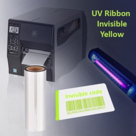 Ribbon invisible UV yellow for thermal printer