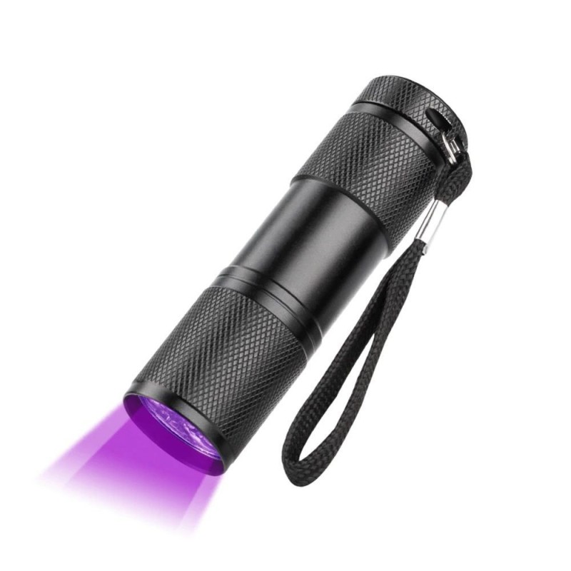 Uv Led 365nm Profesjonell Ultrafiolett Blacklight Lommelykt Gra