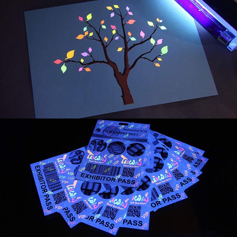 Invisible blue ink, uv cyan printer ink