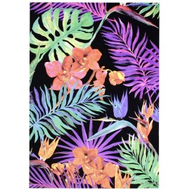 Blacklight Postert Exotic Leaves Print Glow at Blacklight Art Wall fluorescent