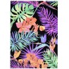 Poster Blacklight Foglie esotiche stampa bagliore su parete artistica a luce nera fluorescente