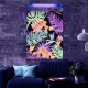 Blacklight postert Exotic Leaves print glow at blacklight art wall fluorescent