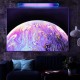 Blacklight postert Psyhedelic Planet print glow at blacklight art wall fluorescent