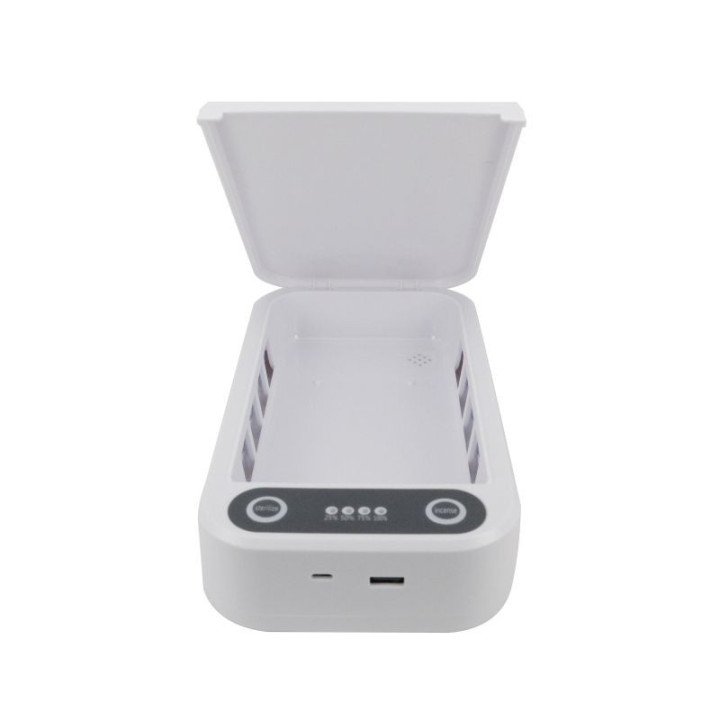 Sterilizator UVC 3 in 1 pentru obiecte mici, smartphone, functie aromaterapie, mufa USB