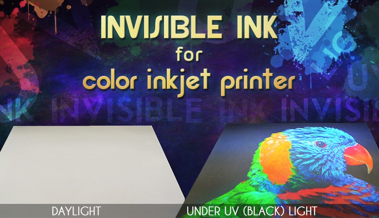 Invisible ink for color inkjet printer